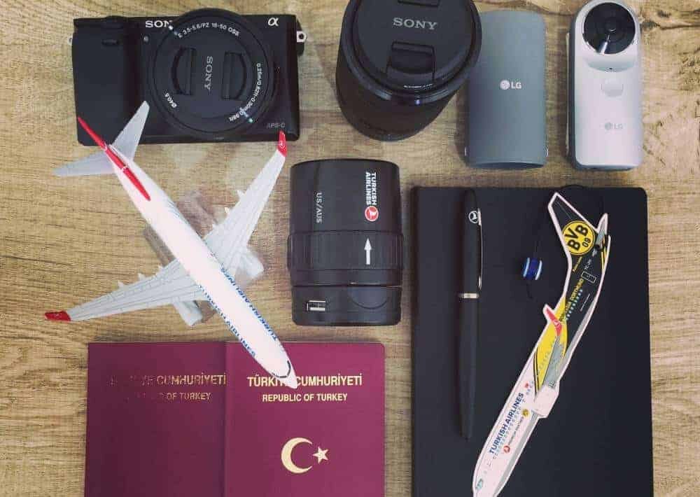 electronics flat-lay best travel accessories for europe